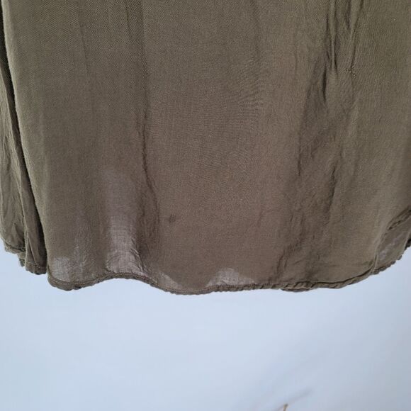 Bella dahl brown tunic with lace up collar - Picture 9 of 10